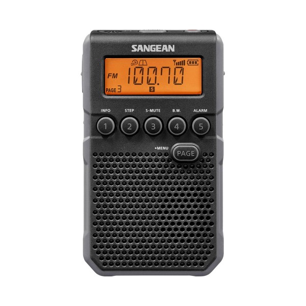 Sangean dt-800 negro radio digital bolsillo am fm con rds pantalla lcd batería recargable