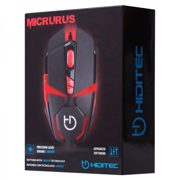 Hiditec ratón gaming micrurus 8100dpi Hiditec ratón gaming micrurus 8100dpi
